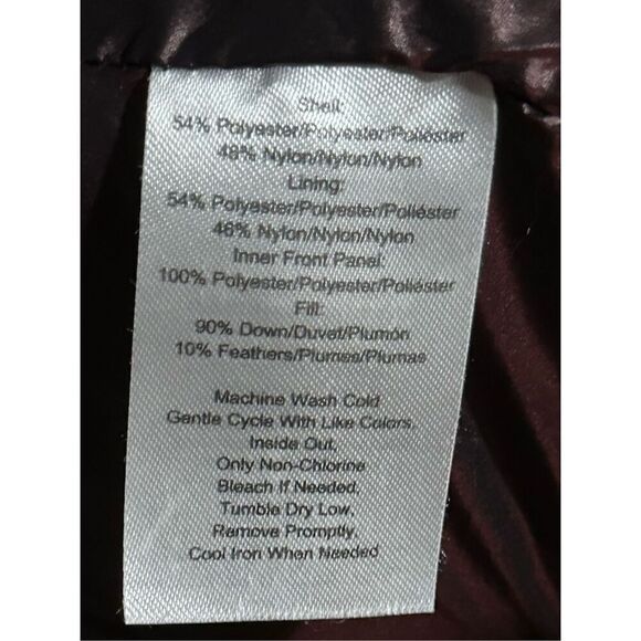 Women’s Metallic Plum Calvin Klein Performance Premium Down Filled Double Zipper - Picture 8 of 8